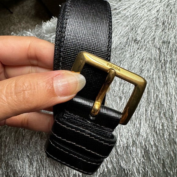 Prada Black Belt 65/26 - Picture 1 of 8